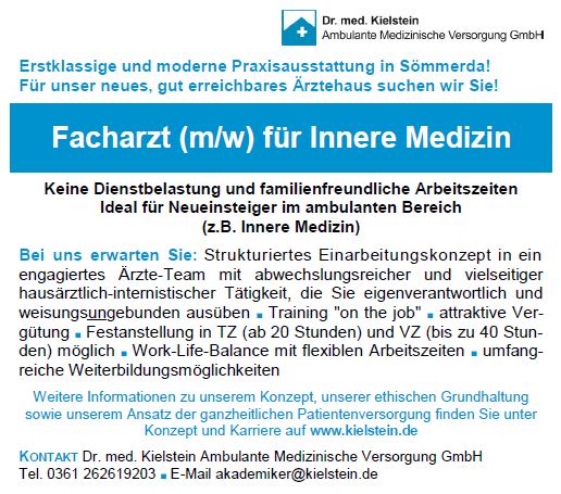 Facharzt für Innere Medizin (w/m) für Sömmerda