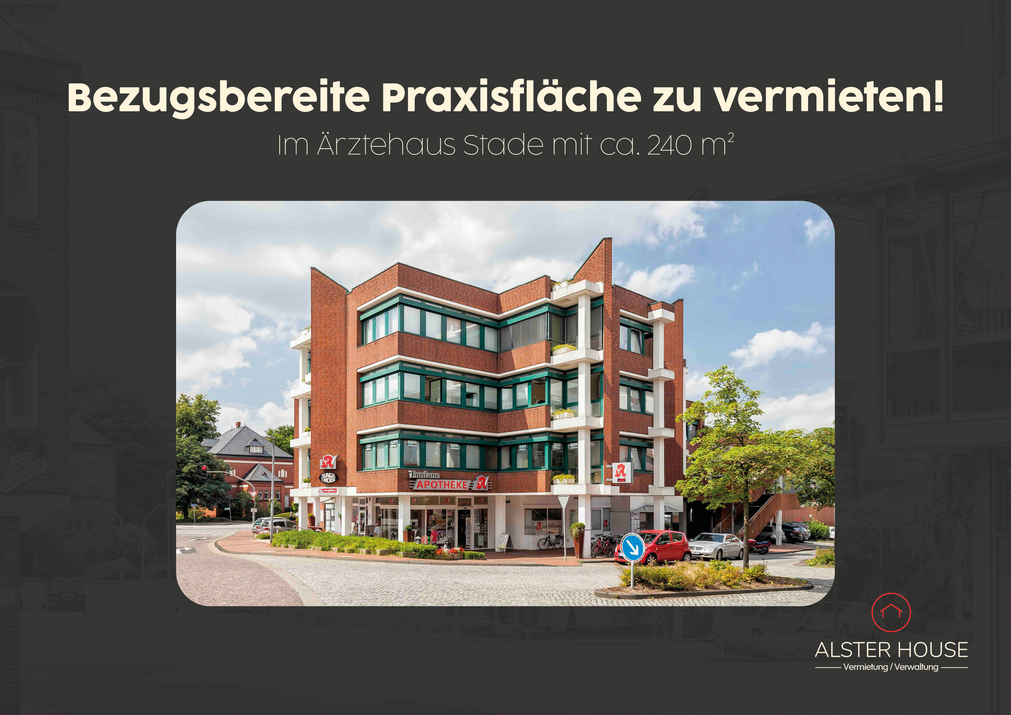 Bezugsbereite Praxisfläche mit ca. 240 qm im Ärztehaus Stade zu vermieten!