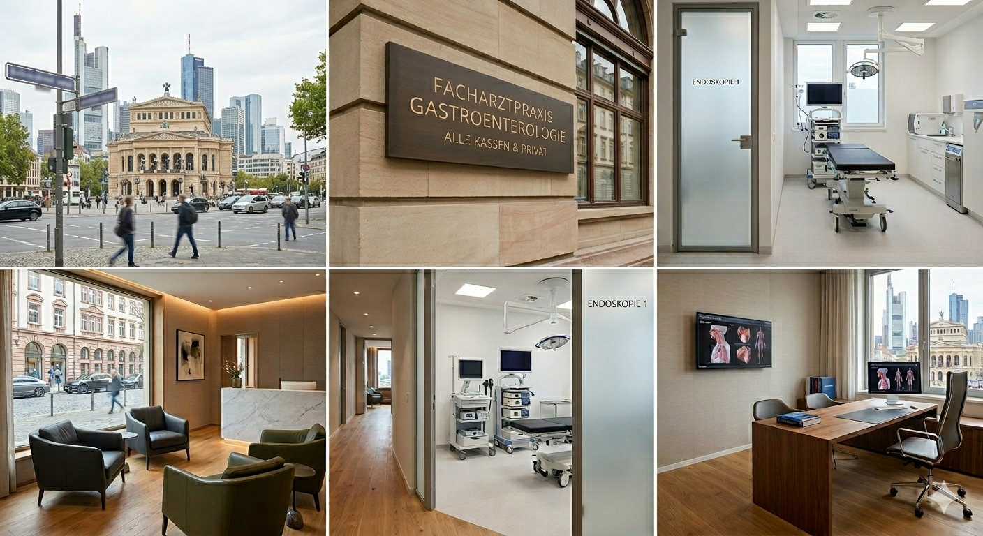 Gastro-Praxis mit 1,00 KV-Versorgunsauftrag in Frankfurt am Main in gute kollegiale Hände abzugeben.